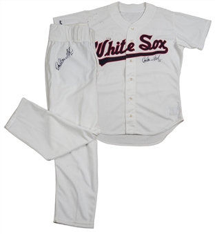 1990 Carlton Fisk Game Used and Signed Chicago White Sox Uniform (MEARS 9.5 & JSA)